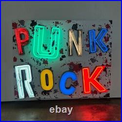 PUNK ROCK Neon sign, Vintage letters