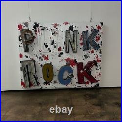 PUNK ROCK Neon sign, Vintage letters