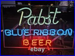 Pabst Blue Ribbon Beer Neon Sign Vintage Original Bar Light