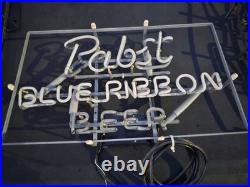 Pabst Blue Ribbon Beer Neon Sign Vintage Original Bar Light