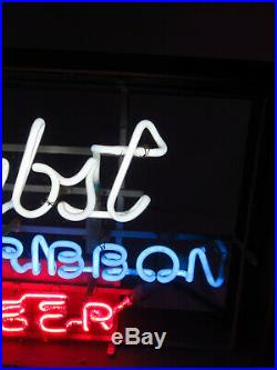 Pabst Blue Ribbon Neon Lighted Sign Vtg 60's with Franceformer Transformer