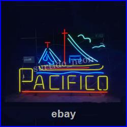 Pacifico Boat Vintage Neon Sign Light Glass Garage Bar Pub Wall Decor 24x20