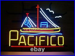 Pacifico Boat Vintage Neon Sign Light Glass Garage Bar Pub Wall Decor 24x20