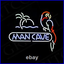 Palm Tree Parrot Vintage Beer Decor Porcelain Neon Sign Artwork Custom Pub Gift