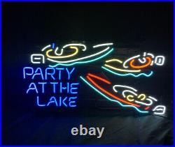 Party At The Lake Neon Sign Vintage Gift Neon Craft Display Glass