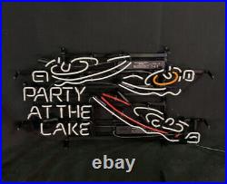 Party At The Lake Neon Sign Vintage Gift Neon Craft Display Glass