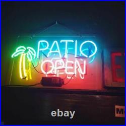 Patio Open Vintage Wall Shop Artwork Bar Lamp Neon Light Sign Glass 17