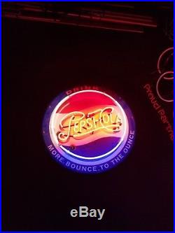 Pepsi cola Real Glass Bar Beer Neon Light Sign vintage 24x24 AUTHENTIC RARE