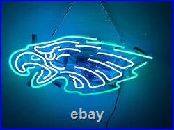Philadelphia Eagles Vintage Glass Neon Sign Man Cave Decor Neon Light 20