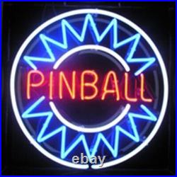 Pinball Video Vintage Game 24X20 Neon Light Sign Lamp Decor Artwork Glass