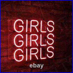 Pink GIRLS GIRLS GIRLS Gift Vintage Pub Beer Neon Sign Artwork Decor Store 17