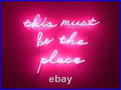 Pink This Must Be The Place Neon Sign Vintage Shop Decor Artwork Bar