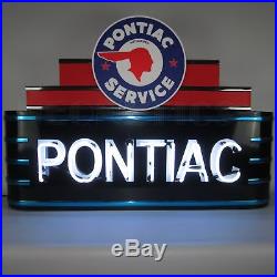 Pontiac Licensed Business Art Deco Marquee Vintage Look Light Neon Sign 39x28