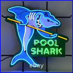 Pool Shark Artwork Vintage Cave Bar Glass Neon Sign Acrylic Printed
