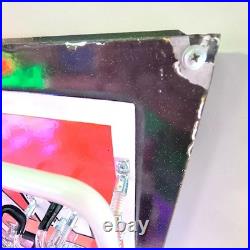 Porcelain Red Indian Motor Oils Neon Sign / Vintage Gas Signs / Petroliana Mens