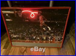RARE 1980's Nike Michael Air Jordan Neon Store Display Sign Dunk Contest Vintage