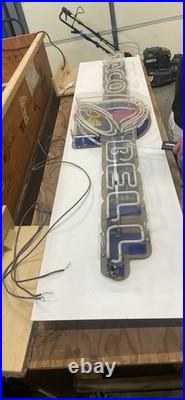 RARE 8FT Vintage Taco Bell Neon -Authentic UL Listed Working-With Original Crate