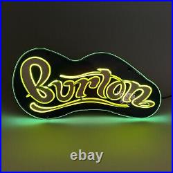 RARE Burton Snowboards Neon Sign Dealer Store Display Advertising Vintage