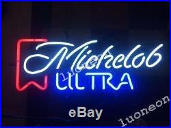 RARE Michelob Ultra Vintage Beer Bar Light Man Cave Garage Real Glass Neon Sign