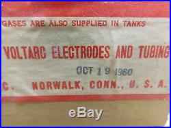 RARE NOS SEALED Oct 19, 1960 VOLTARC NEON Vtg Glass Neon Sign Tube Gas Flask
