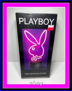 RARE PLAYBOY 16 Bunny Pink Neon Glass Light Sculpture 2003 Vintage NiB LAST ONE