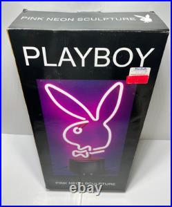 RARE PLAYBOY 16 Bunny Pink Neon Glass Light Sculpture 2003 Vintage NiB LAST ONE