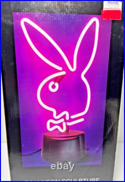 RARE PLAYBOY 16 Bunny Pink Neon Glass Light Sculpture 2003 Vintage NiB LAST ONE