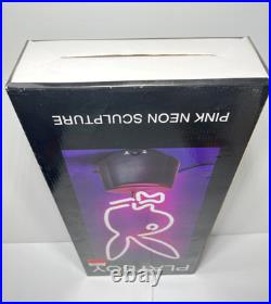 RARE PLAYBOY 16 Bunny Pink Neon Glass Light Sculpture 2003 Vintage NiB LAST ONE