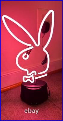 RARE PLAYBOY 16 Bunny Pink Neon Glass Light Sculpture 2003 Vintage NiB LAST ONE