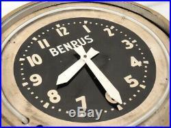 RARE VINTAGE 1940s NEON BENRUS WATCH ADVERTISING 20' WALL CLOCK Modern Clock Co