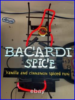 RARE VINTAGE ORIGINAL Bacardi Spice neon sign. Not A Mass Produced knockoff