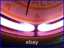 RARE! VTG Authentic Authorized Coleman Dealer Lantern NEON Clock Sign 200a