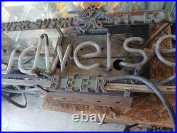 RARE! Vintage Budweiser Beer Lighted Neon Anheuser Busch Inc St Louis, READ