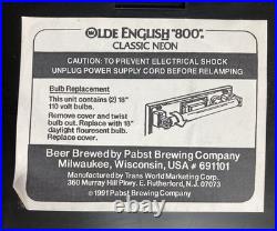 RARE Vintage OLDE ENGLISH 800 Classic Neon Lit Letter Board Beer Sign WORKS