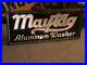 RARE_Vintage_ORIGINAL_MAYTAG_ALUMINUM_WASHER_Sign_PUNCHED_TIN_1920_s_PRE_NEON_01_jrg