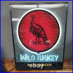 RARE Vintage Wild Turkey Bourbon Whiskey Advertising Neon Sign Bar 26 By 21