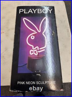 Rare 2003 PLAYBOY Bunny Pink Neon Sculpture Lamp power supply Vintage Brand New