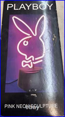 Rare 2003 PLAYBOY Bunny Pink Neon Sculpture Lamp power supply Vintage Brand New