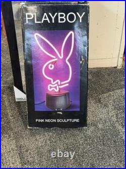 Rare 2003 PLAYBOY Bunny Pink Neon Sculpture Lamp power supply Vintage Brand New