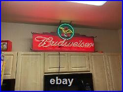 Rare 5 Color Budweiser Beer Neon Sign Eagle Anheuser Busch Vintage 4 Ft