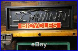 Rare 80s Schwinn Bicycle Dealer Neon Lighted Sign 44 Stingray Krate Phantom Vtg