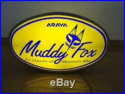 Rare ARAYA muddy fox Shop Neon Light Sign board MTB Vintage JAPAN