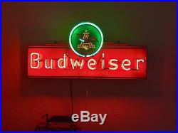Rare Anheuser Busch Vintage Budweiser King of Beers Neon Light Sign 1996
