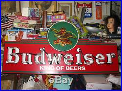 Rare! Anheuser Busch Vintage Budweiser King of Beers Neon Light Sign (READ)
