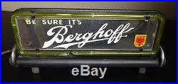 Rare Antique 1930s Berghoff Beer Neon Vintage Electric LIghted Advertising Sign