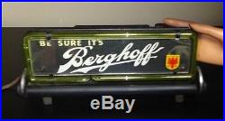 Rare Antique 1930s Berghoff Beer Neon Vintage Electric LIghted Advertising Sign
