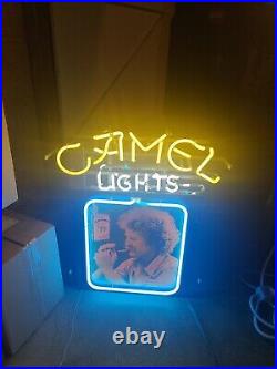 Rare Camel Man Cigarette Neon Light Sign Tobacco Beer Vintage Advertising