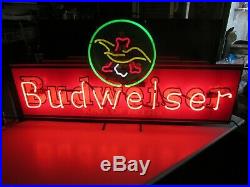 Rare Classic Vintage Budweiser Marquee Bud Neon Beer Bar Sign Light Man Cave Lot