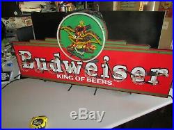 Rare Classic Vintage Budweiser Marquee Bud Neon Beer Bar Sign Light Man Cave Lot