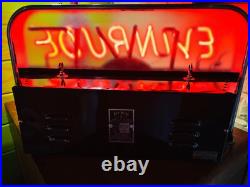 Rare Evinrude Outboard Reverse Painted Glass Neon Advertising Vintage Sign Rare Evinrude Outboard Reverse Painted Glass Neon Advertising Vintage Sign